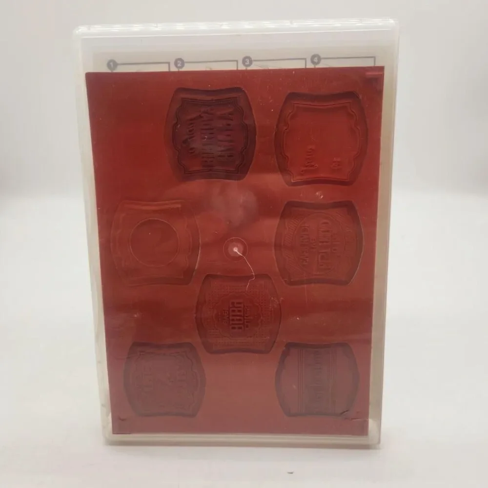 Stampin Up Label Love Cling Stamp Set Unmounted Birthday Friend Baby To From Tag